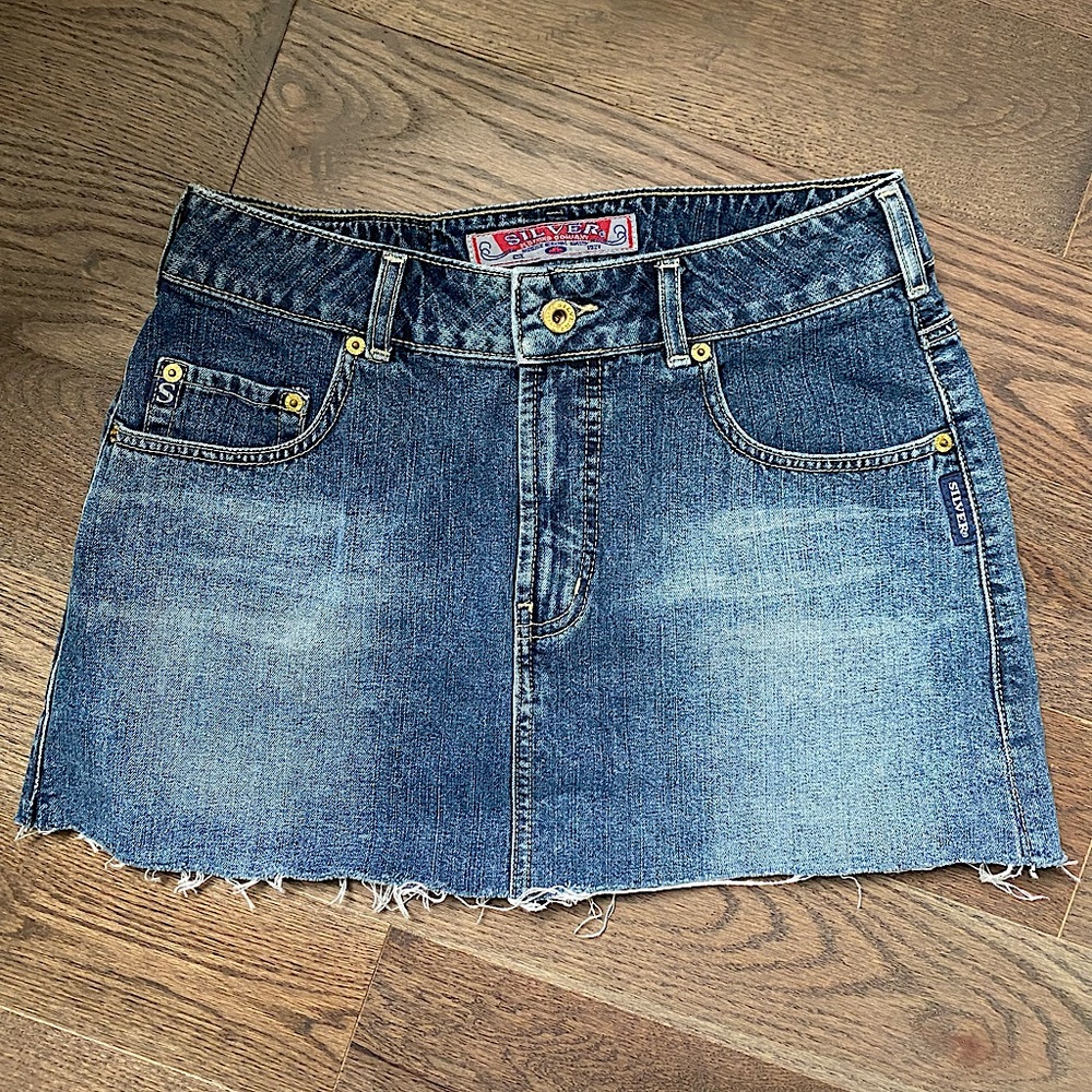 Silver Jeans Denim Mini Skirt